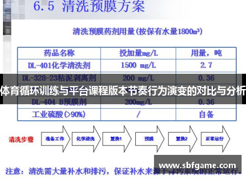体育循环训练与平台课程版本节奏行为演变的对比与分析
